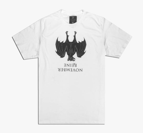 November Reine VAMPIRE BAT TEE (WHITE/BLACK)