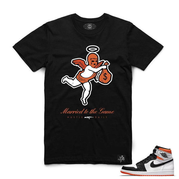 Hustle Daily Angel Shirt (Black/Orange)