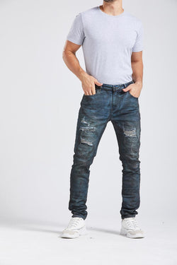 Foreign Local  SLIM SKINNY INDIGO ENZYME WASH JEAN (DSW)