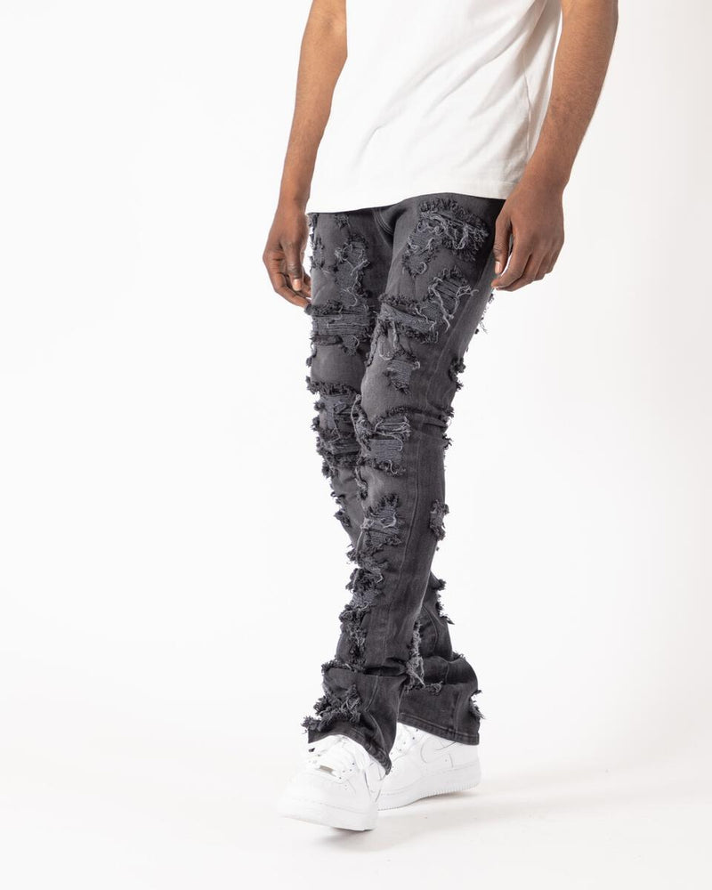 GOLDEN DENIM The Extendo - Destruct Owen Stacked Denim (Black)