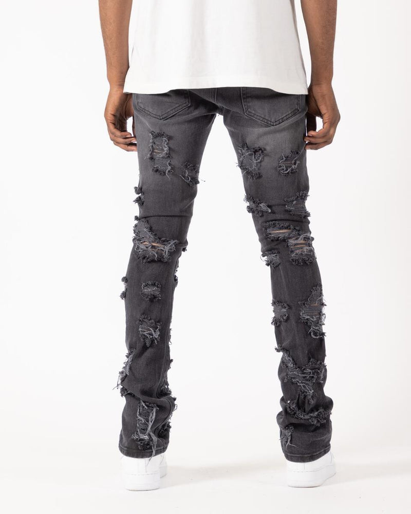 GOLDEN DENIM The Extendo - Destruct Owen Stacked Denim (Black)