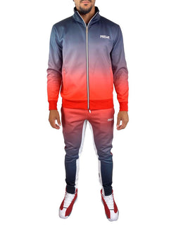 Preme Fresh Jogging Suite (BLACK GRADIENT/RED)