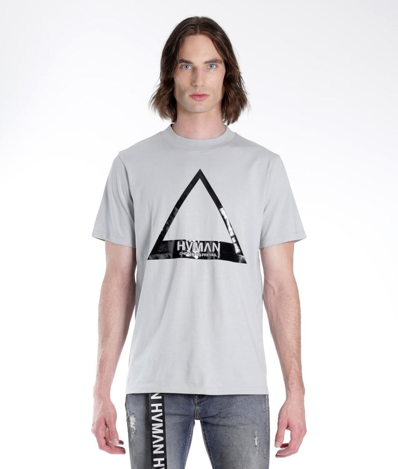 HVMAN BY CULT TRIANGLE LOGO TEE (Ghost)