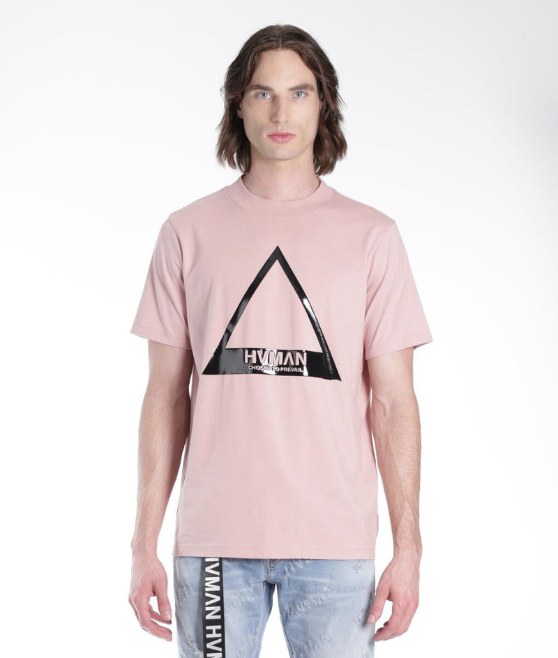 HVMAN BY CULT TRIANGLE LOGO TEE (DUSTY PINK)