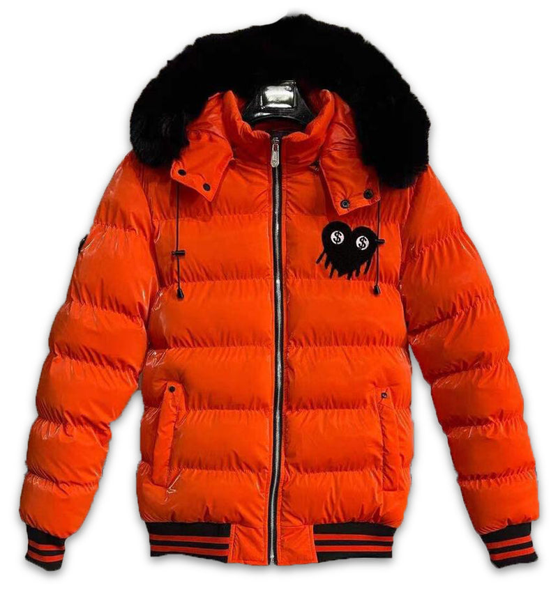 Reelistik Love Hurts Reversible Bubble Jacket (ORANGE)