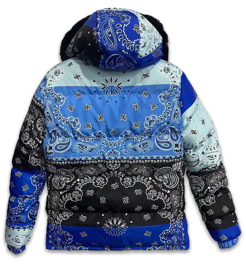 Reelistik Bandana Reversible Puffer All over Print (Blue)