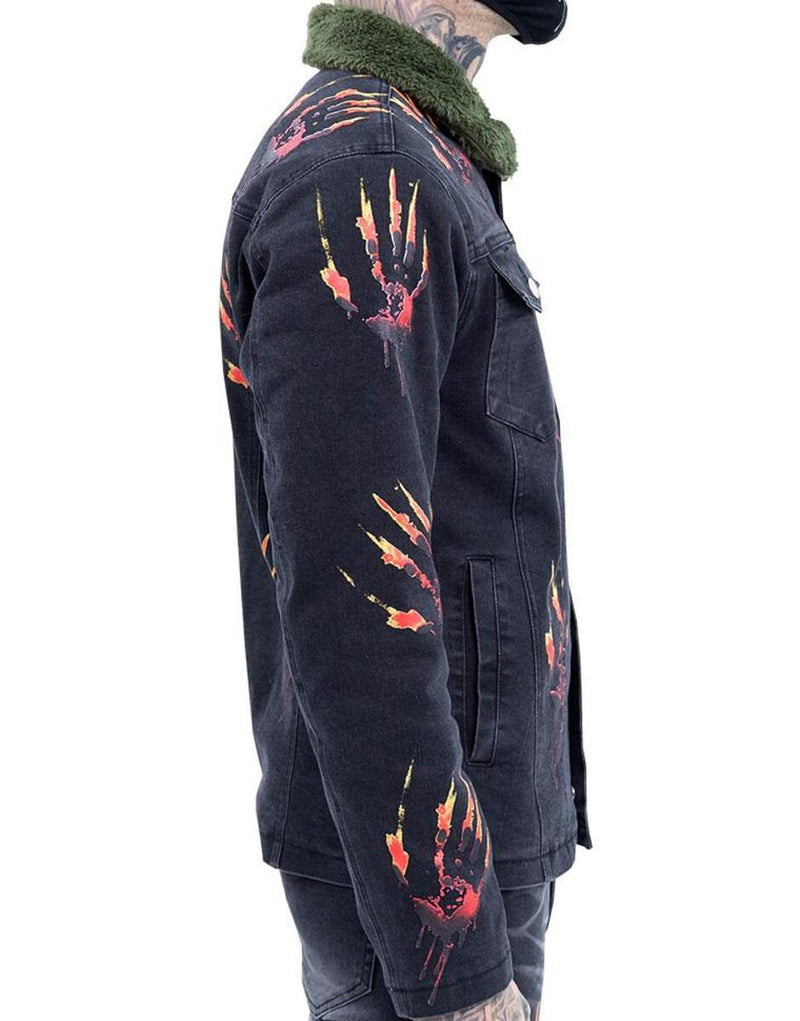 THC Blessed Jahknow War Memory Denim Jacket (Black)