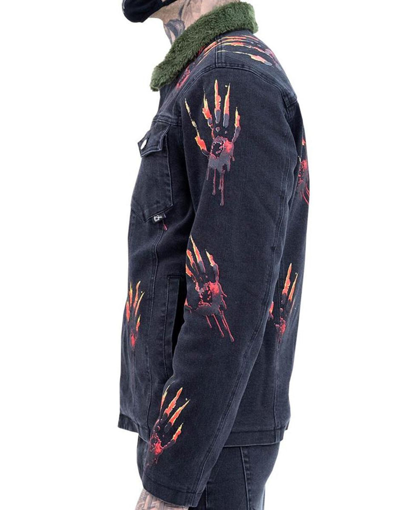 THC Blessed Jahknow War Memory Denim Jacket (Black)