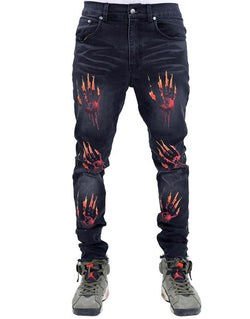 THC Blessed Jahknow War Memory Denim Jeans (Black)