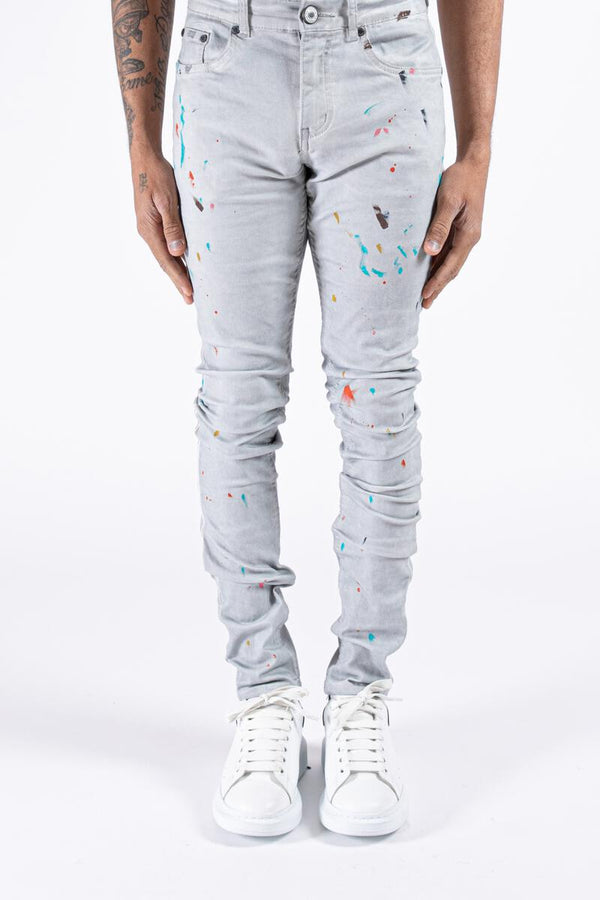 Serenede Zenos Word Jeans (Paint Splatter)