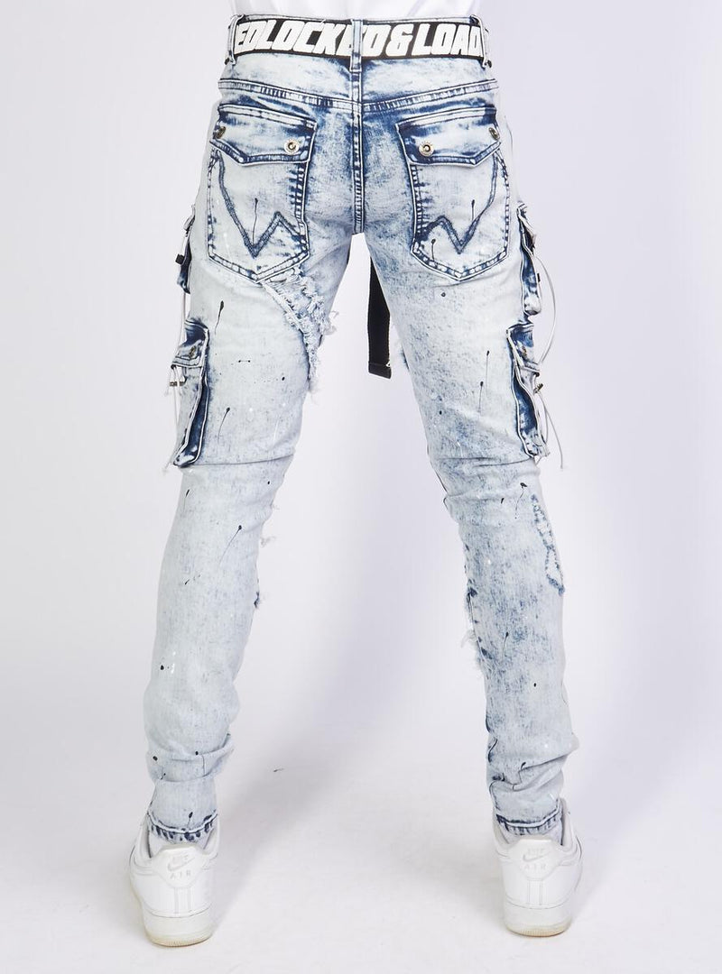 Locked & Loaded COUSY DENIM (BLUE/WHT)