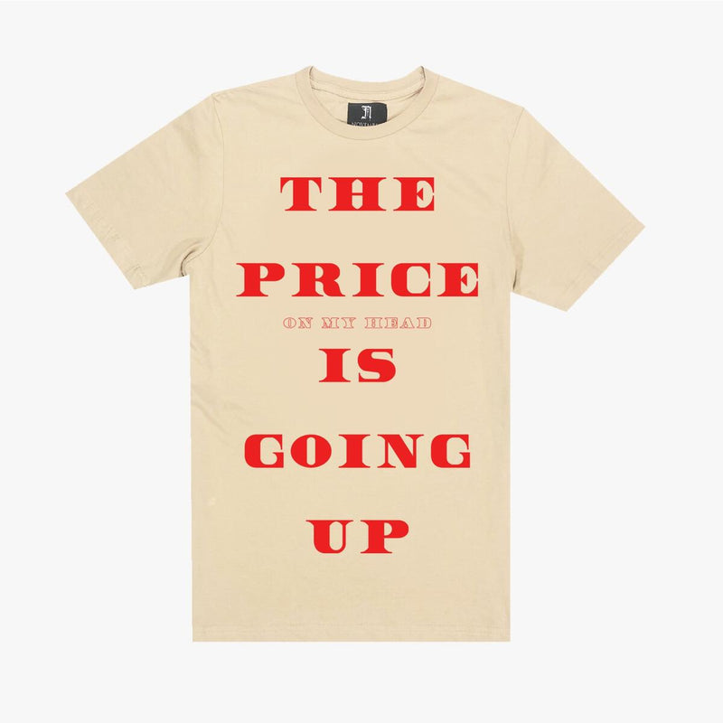 November Reine THE PRICE IS GOING UP Shirt Tee (SAND/RED)