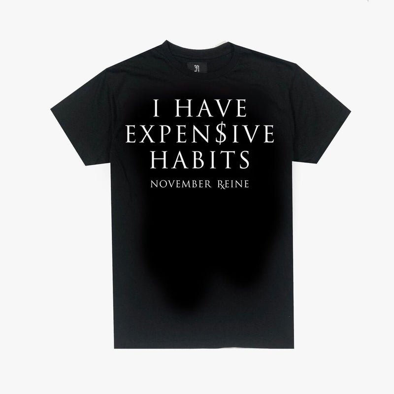 November Reine EXPENSIVE HABIT$ TEE (BLACK/WHITE)