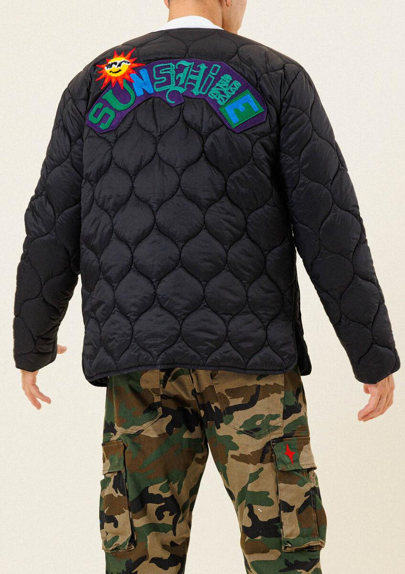 First Row Denim SUNSHINE QUILTED LINER JACKET  (Black)