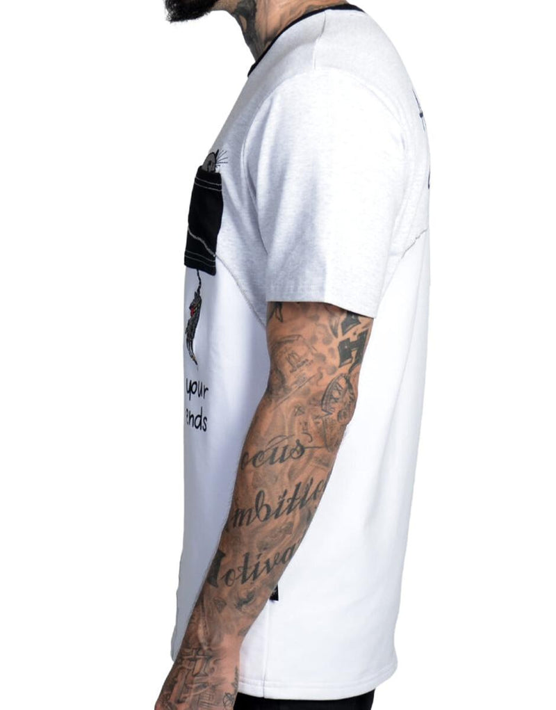 THC Never Rat Reworked Pocket Tee (White)