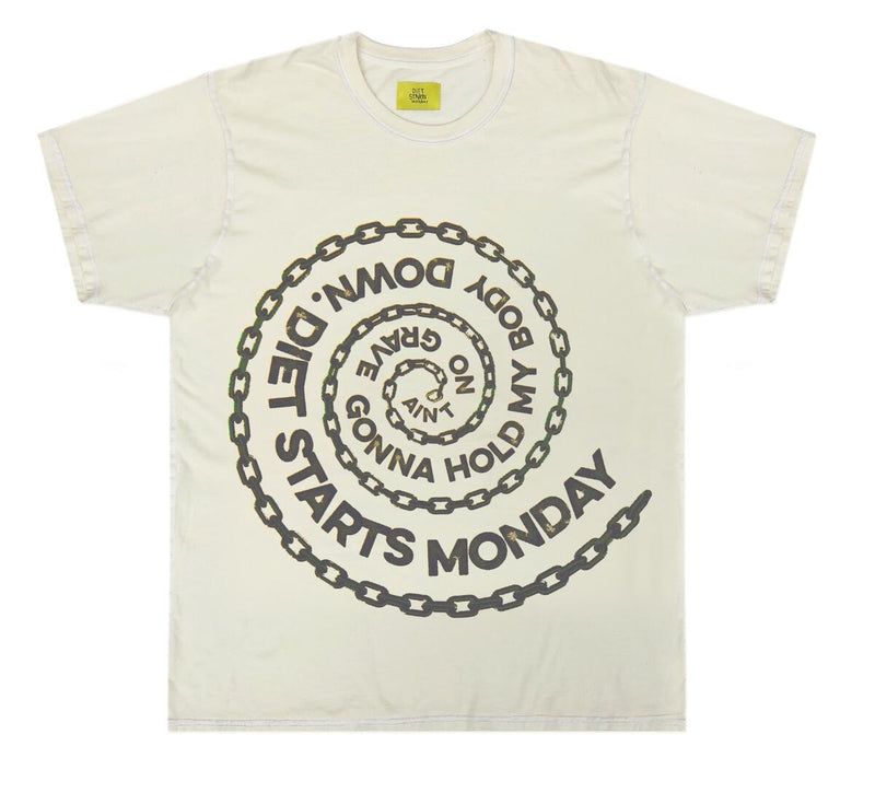 Diet Starts Monday Spiral Chain Tee (Antique White)