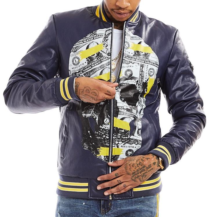 Reelistik Skull Jacket (Navy/Yellow)