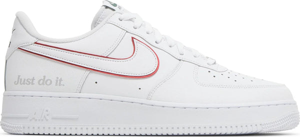 Nike Air Force 1 Low Just Do It White Noble Green Metallic Silver University Red