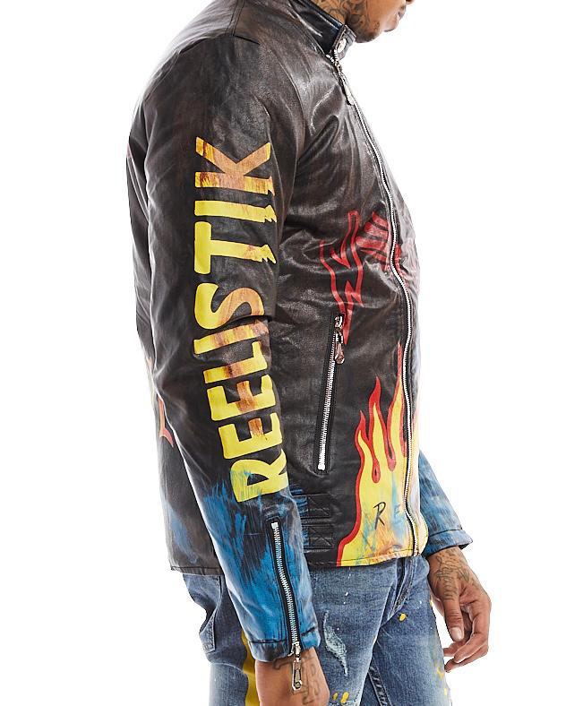 Reelistik Flames Jacket (Blue/Yellow/Black)