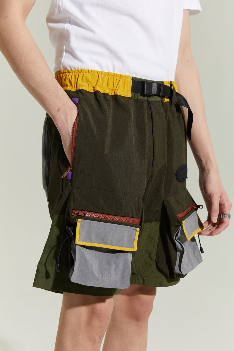 Alpha Style Ryder Hiking Shorts (Dark Olive/ Multi)