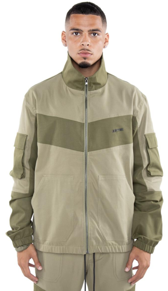 EPTM Color Block Twill Jacket (Olive)