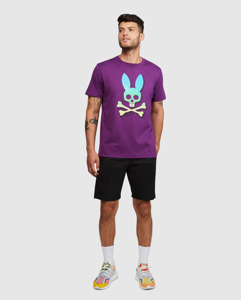 Psycho Bunny MENS LOWCA GRAPHIC TEE (Mulberry)