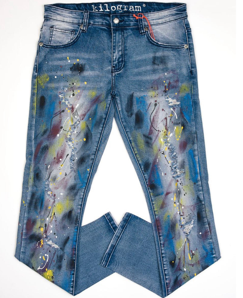 Kilogram Graffiti Denim (Paint Splatter)