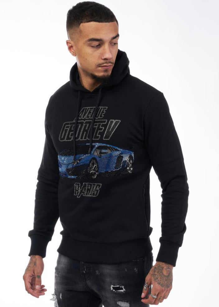 George V Paris Fast Lane Hoodie (Black)