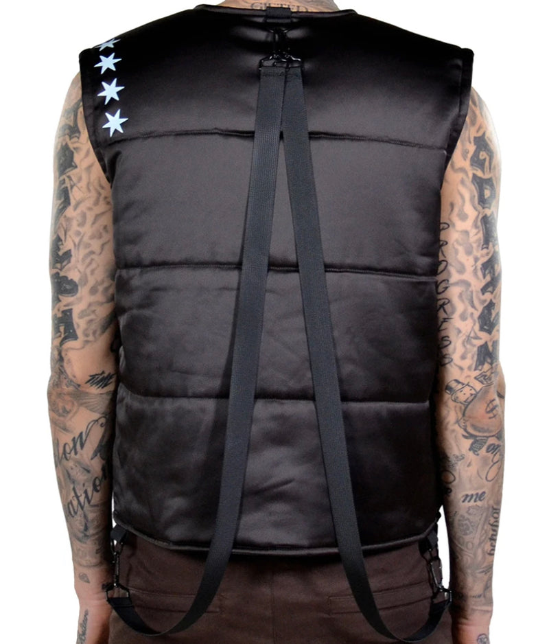 THC X THE SHOP 147 Four Quarters Puffer Vest (Chocolate)