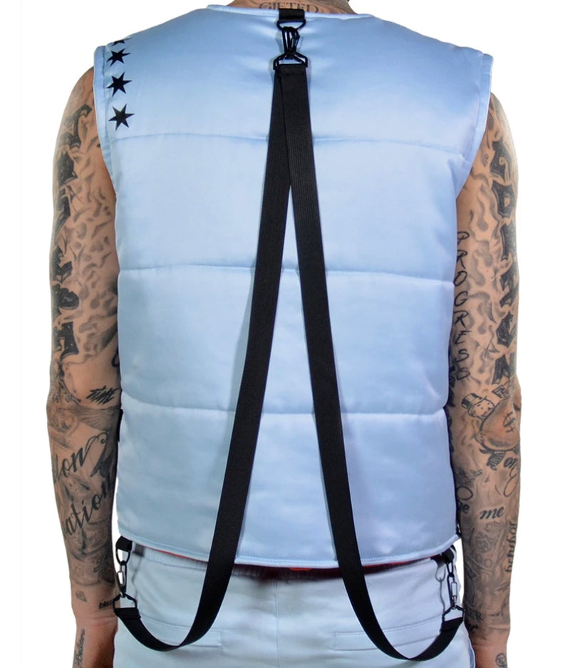 THC X THE SHOP 147 Four Quarters Puffer Vest (Chi Blue)