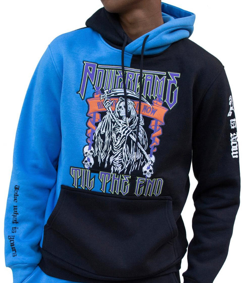 Premium Garage Powergame Pullover Premium Hoodie (Black/Blue)