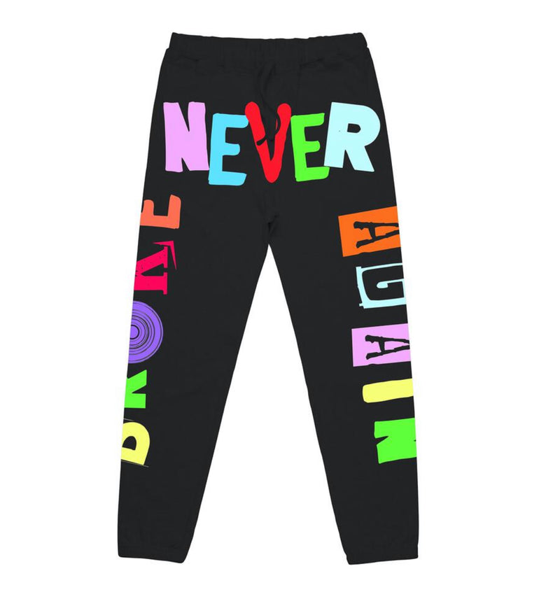 Never Broke Again Spiral Joggers (Black)