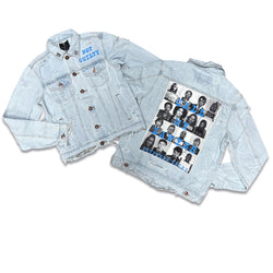 November Reine CALL MY LAWYER HAND SHREDDED DENIM JACKET (Blue wash)