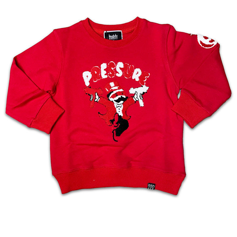 DenimiCity Kids Pressure Crewneck (Red/Black)