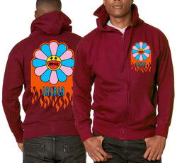 Cooper 9 La La La Zip-up Hoodie (Maroon)