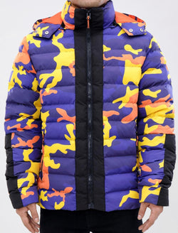 Roku Studio Crazy Camo Bubble Jacket (Orange)