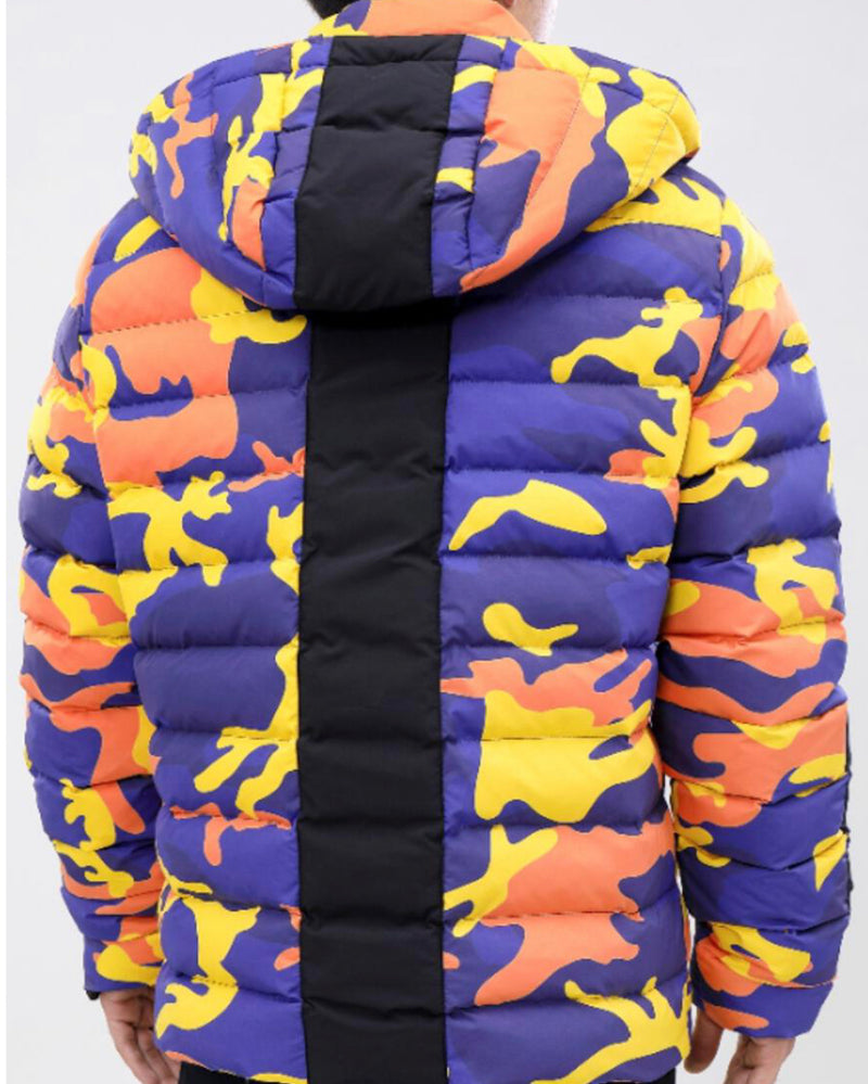 Roku Studio Crazy Camo Bubble Jacket (Orange)