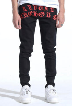 Lifted Anchors Tombstone Denim (Black)