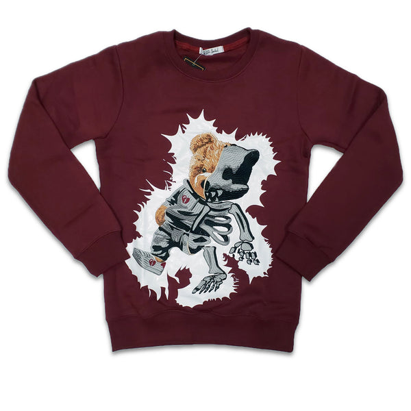 RETRO LABEL SHOCKER CREWNECK (RETRO 1 BORDEAUX)