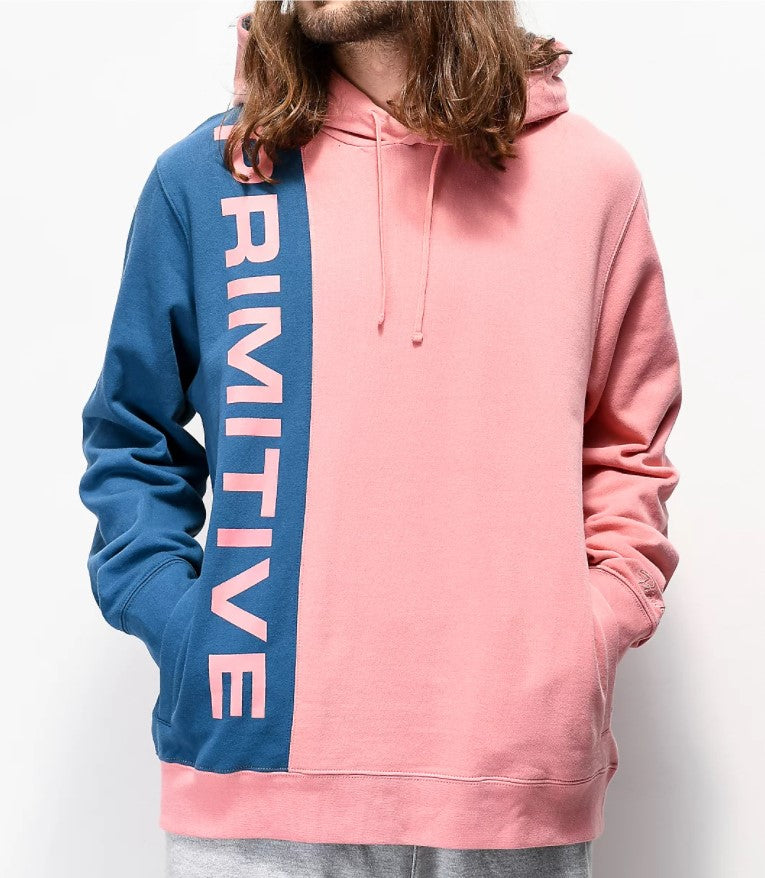 Primitive Blocks Hood (Blue/Salmon)