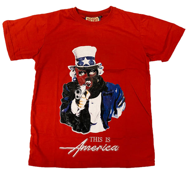 Retro Label This is America Shirt (Red)