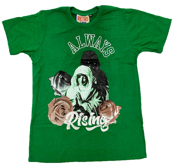 Retro Label Always Rising Shirt (Retro 4 Pine Green)