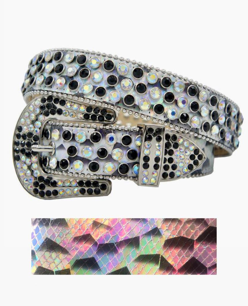 DNA Belt Holographic Pattern (Multi/Black)