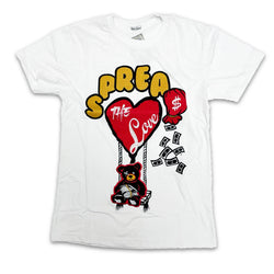 Retro Label Spread the Love Shirt (Retro 1 Light Fusion Red)