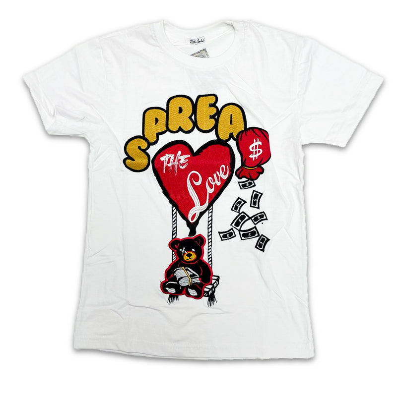 Retro Label Spread the Love Shirt (Retro 1 Light Fusion Red)