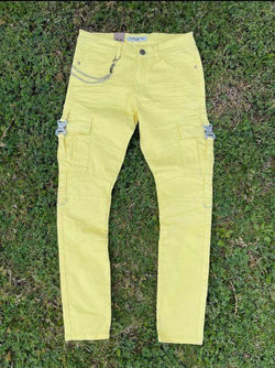 Reelistik Denim Pine Cargo Premium Stretch Twill Denim (Yellow)