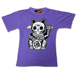 Hip and Bone UNLUCKY CAT TEE (Purple)