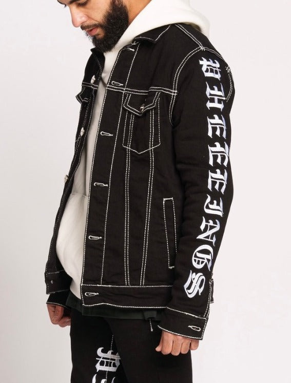 Pheelings AGAINST ALL ODDS DENIM JACKET (JET BLACK)