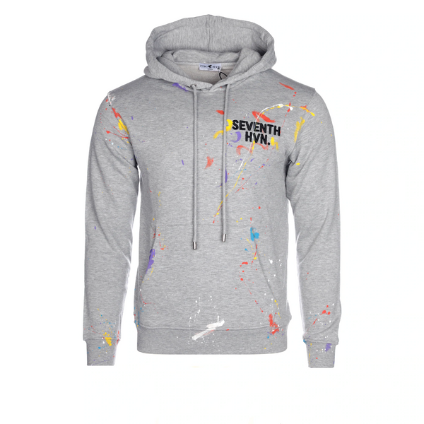 7th hvn paint splatter hoodie (GREY)