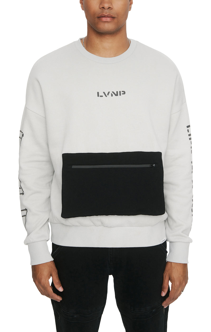 Eleven Paris Knit Crew Neck Sweatshirt (DAWN GREY)